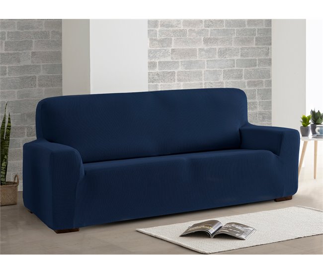 Vipalia Funda de Sofá Elástica Adaptable. Modelo Rustica. Azul