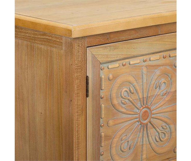 Aparador de madera de 2 puertas Marron