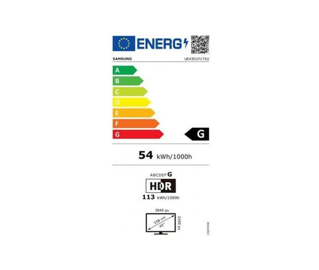 TV SAMSUNG UECU7172UXXH Smart TV 4K ULTRA HD Negro