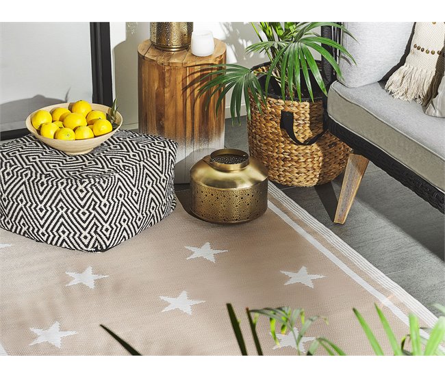 Beliani Alfombra de exterior LATUR 120x180 Arena