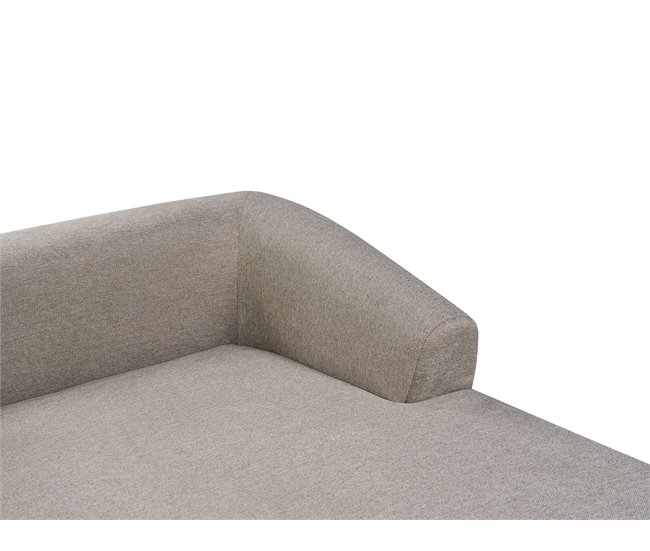 Beliani Sofá esquinero Poliéster SVANSELE Blanco/ Beige