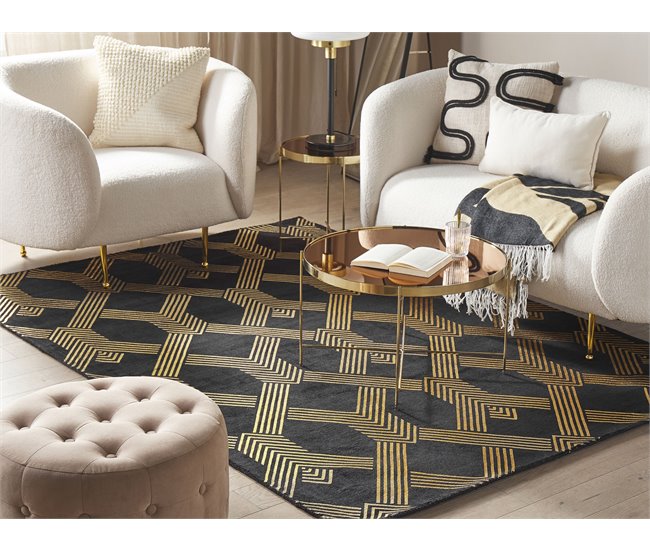 Beliani Alfombra de pelo corto VEKSE 160x230 Azul