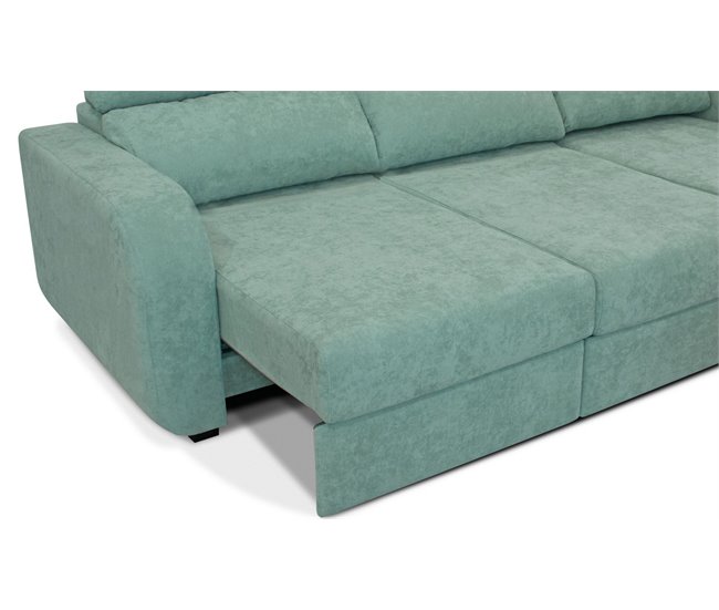 Chaise longue convertible en cama tela APRIL Verde