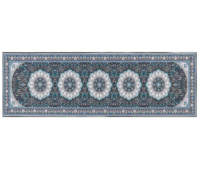 Beliani Alfombra de pelo corto GEDIZ 80x240 Azul