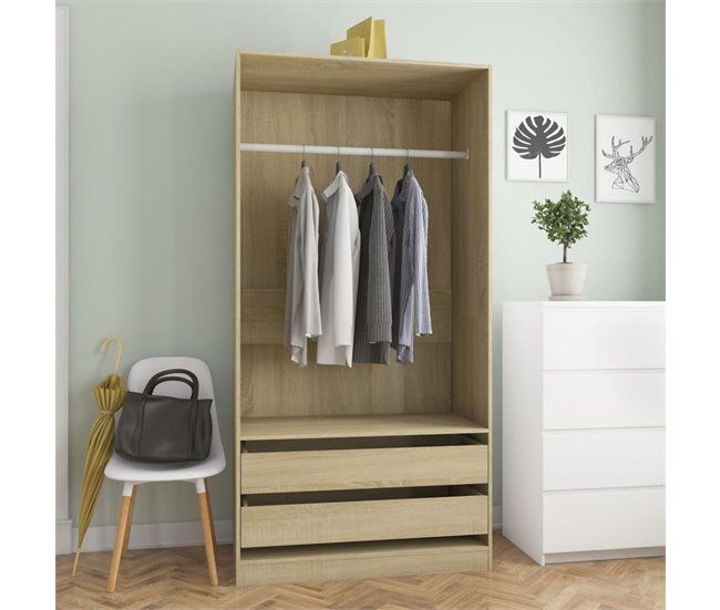 Armario Dafne sin puertas  cajones 100 Natural