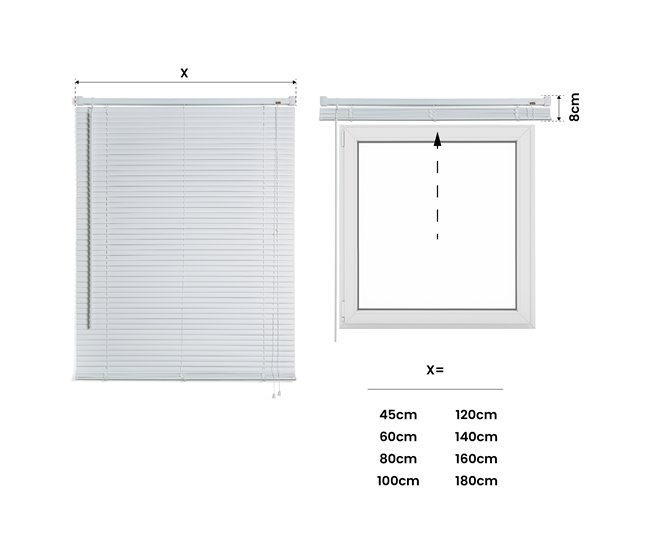 Persianas Venecianas de Aluminio con Cordón 