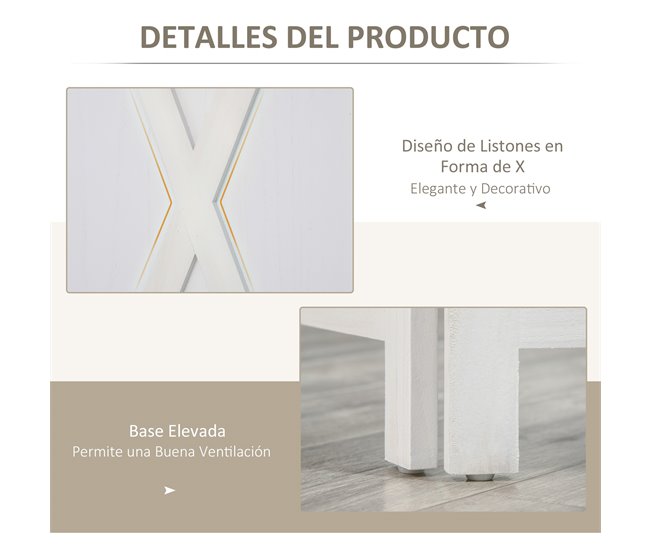 Biombo Madera de Paulonia HOMCOM, hogar - decoración Blanco