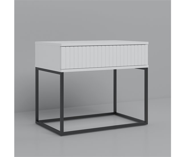 Mesita STYLE 60cm un cajón Blanco