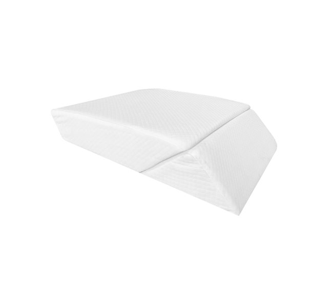 Acomoda Textil – Almohada de Lectura en Forma de Cuña. Blanco