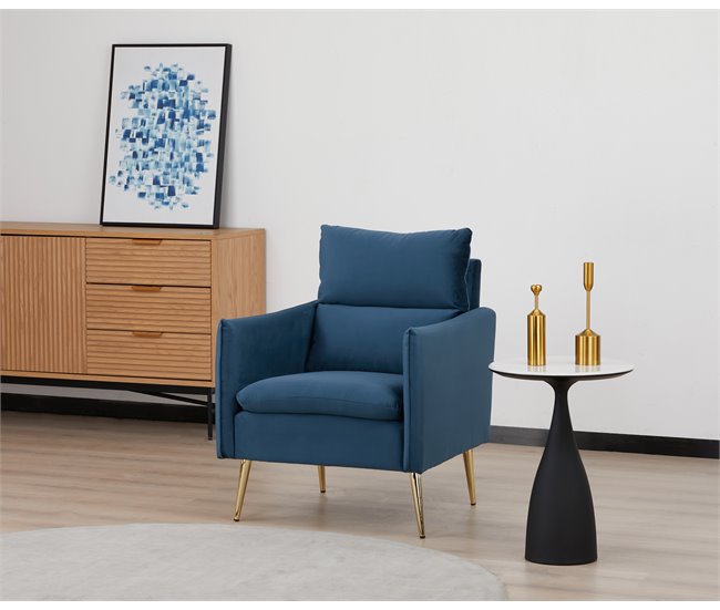 Sillón decorativo MINERVA Azul
