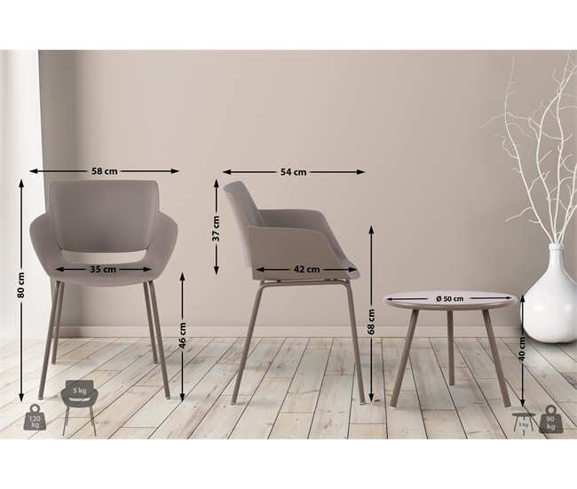 Grupo de asientos Berena Gris/natural