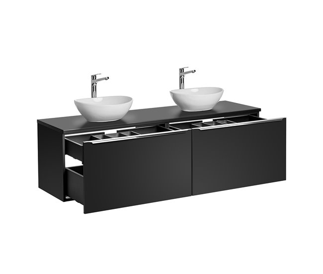 Mueble bajo lavabo doble 1 Eros Negro
