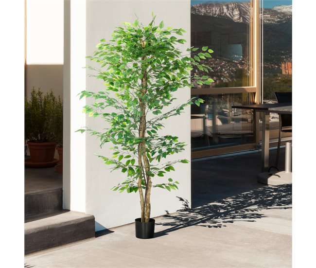 Planta Artificial PEVA HOMCOM, hogar - decoración Verde