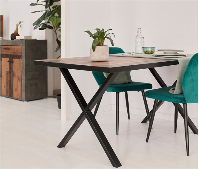 Mesa extensible de comedor NELLEKE Cemento