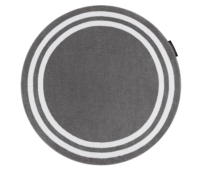 Alfombra HAMPTON cadre círculo 120x120 Gris