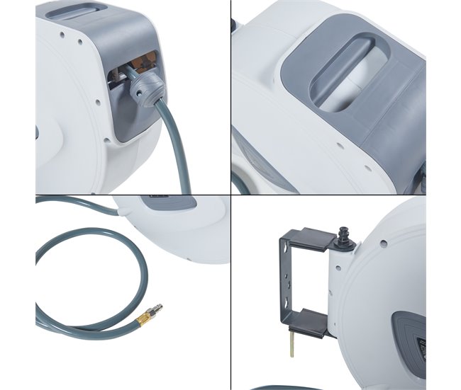 Enrollador de mangueras de aire comprimido Nassau PVC Gris