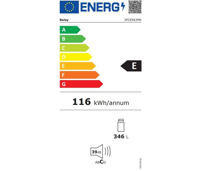 Frigorífico Balay modelo 3FCE563ME Inox