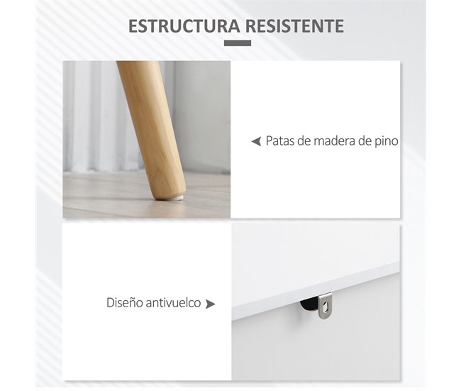 Aparador de Cocina Melamina de Madera, Pino HOMCOM 98 Gris