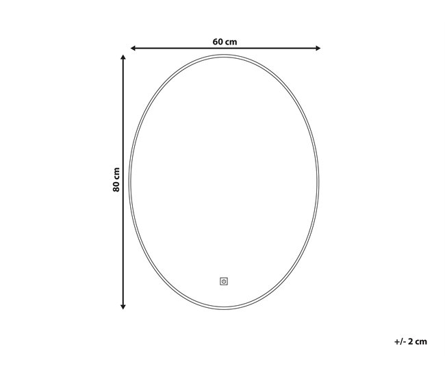 Beliani Espejo de baño MAZILLE Gris