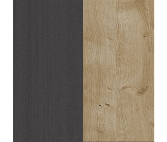 Cómoda Koivu 2 puertas 83 Negro/ Madera