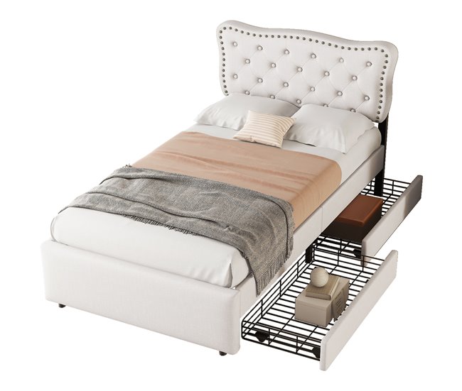 Camas individuales 92x203 Beige