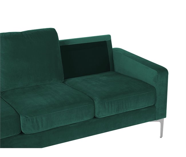 Beliani Sofá de 3 plazas Terciopelo GAVLE Verde