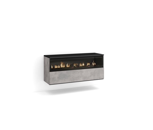 Chimenea eléctrica LED Cemento