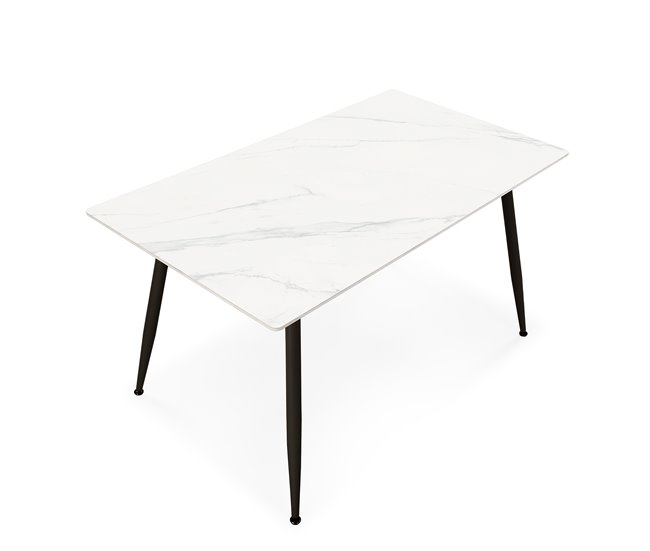 Set de 1 mesa y 4 sillas MINKA Blanco/ Gris