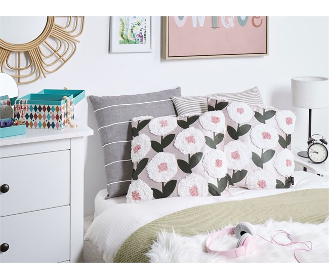 Beliani Cojín decorativo KUNRI Rosa