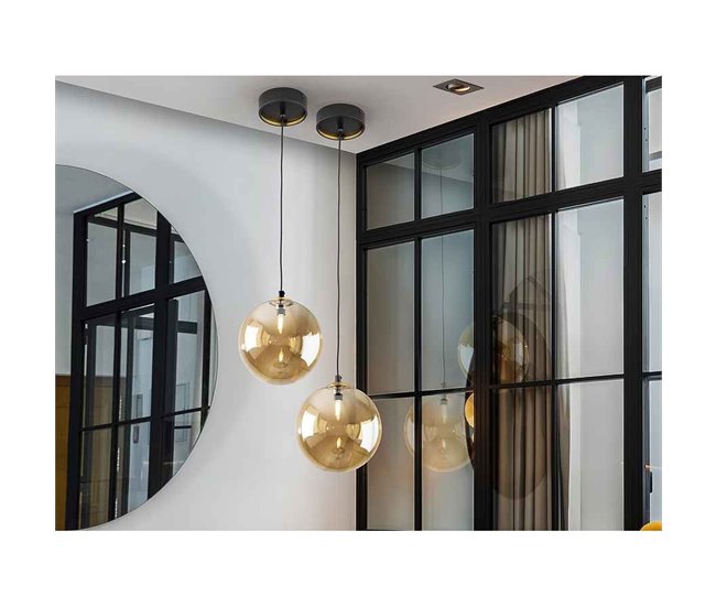 Colgante Cristal Serie Dark Naranja