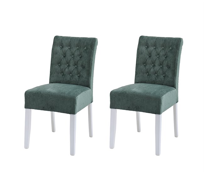 Pack de 2 sillas de comedor ALISSA  Verde