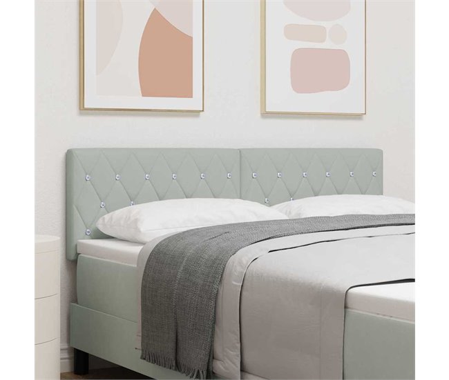 Cabecera De Terciopelo 160 Azul