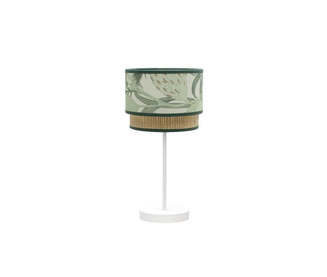 Lámpara Sobremesa Metal Serie Congo Blanco/ Verde