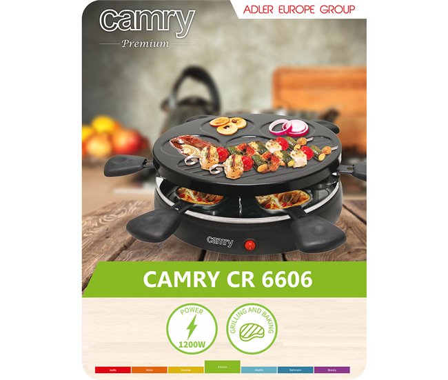 Raclette Camry CR6606 Negro