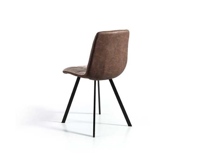 Set 4 sillas de comedor ecopiel tela WAYNE Beige
