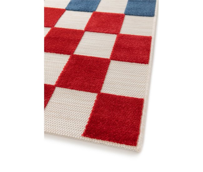 Alfombra geométrica con relieve de interior/exterior MILA - ATTICGO 120x170 Multicolor
