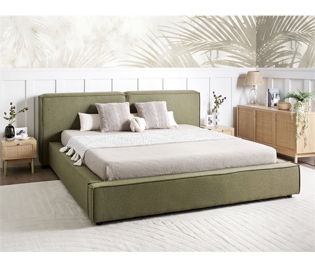 Beliani Cama Poliéster LINARDS 230x242 Gris