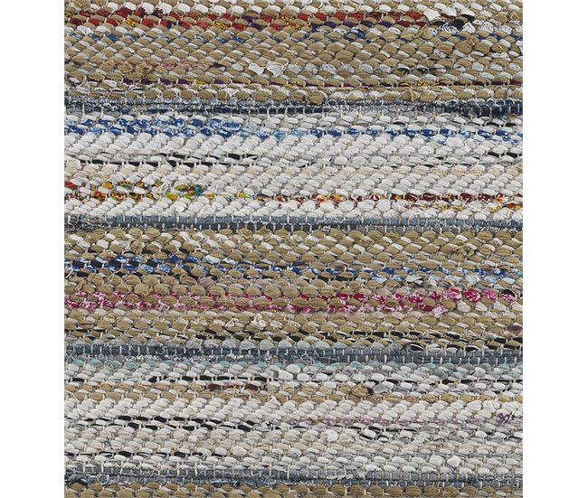 Alfombras de yute, algodón y poliéster Multicolor