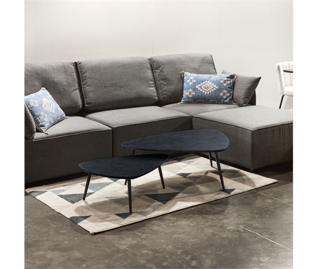 Set 2 mesas de centro nido Onix 150x80 Negro