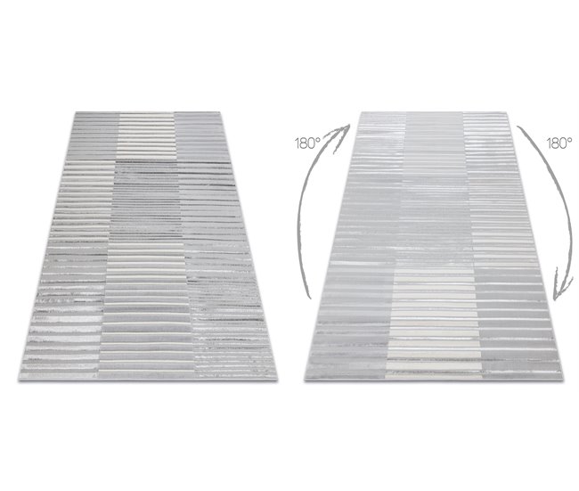 Alfombra LIRA E2681 Vintage estructural moderna glamour 80x150 Gris