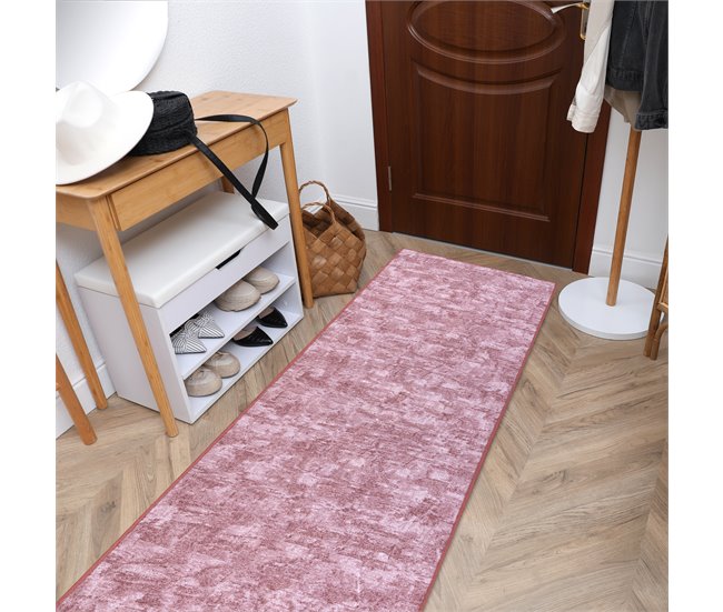 Alfombra de pasillo SOLID 60 HORMIGÓN 60x400 Rosa