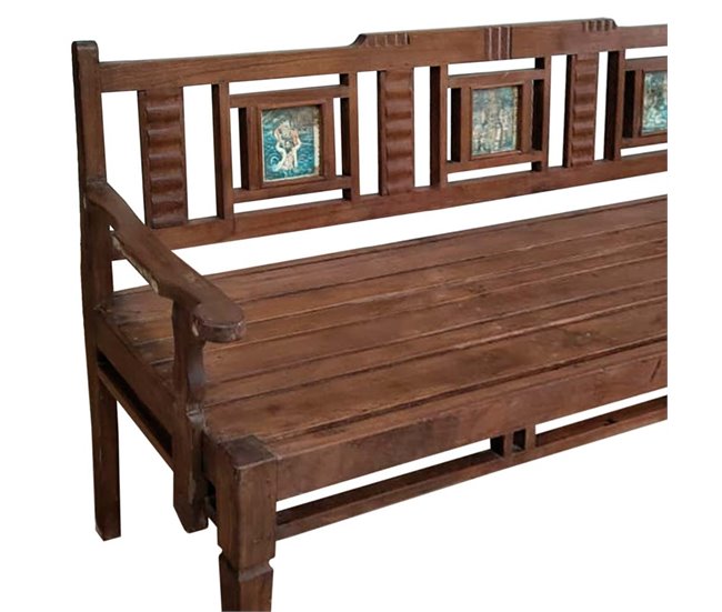 Banco de madera Marron