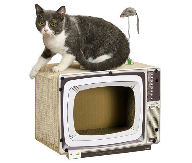 Rascador para Gatos Cartón PawHut Multicolor