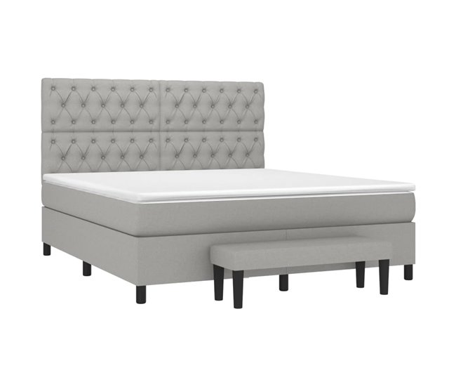 Cama box spring 160x200 Gris