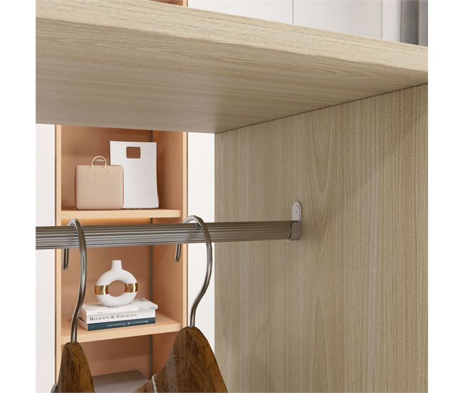 Armario Ropero Melamina de Madera HOMCOM Marron