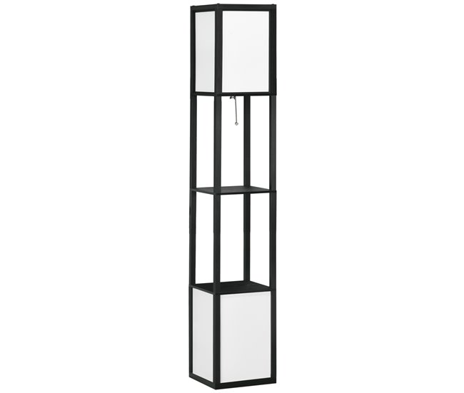 Lámpara de Pie HOMCOM B31-331V90BK Negro
