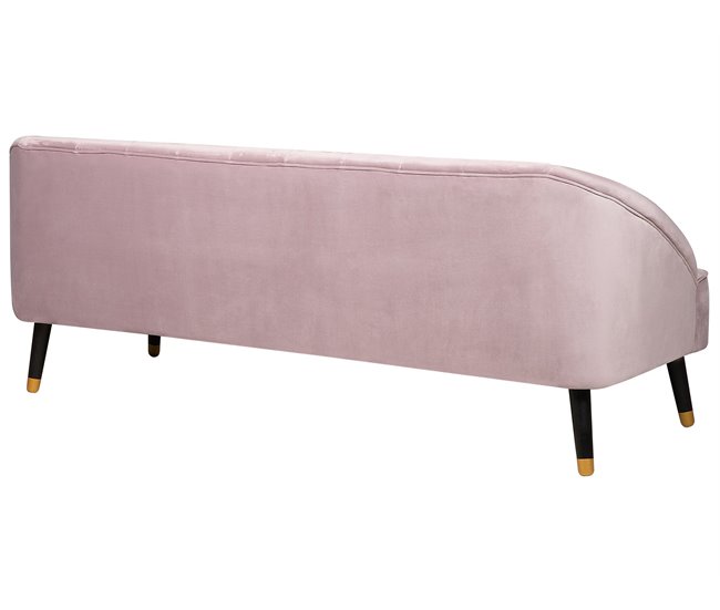 Beliani Sofá de 3 plazas Terciopelo ALSVAG Azul Marino