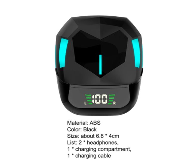 AUG7S Auriculares Gaming Inalambricos Negro