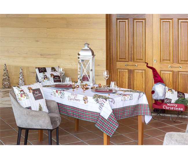 MANTEL DE NAVIDAD HOLLY JOLLY Blanco