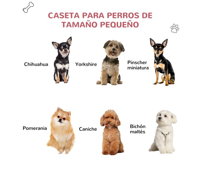 Caseta para Perros PP, Metal PawHut Multicolor